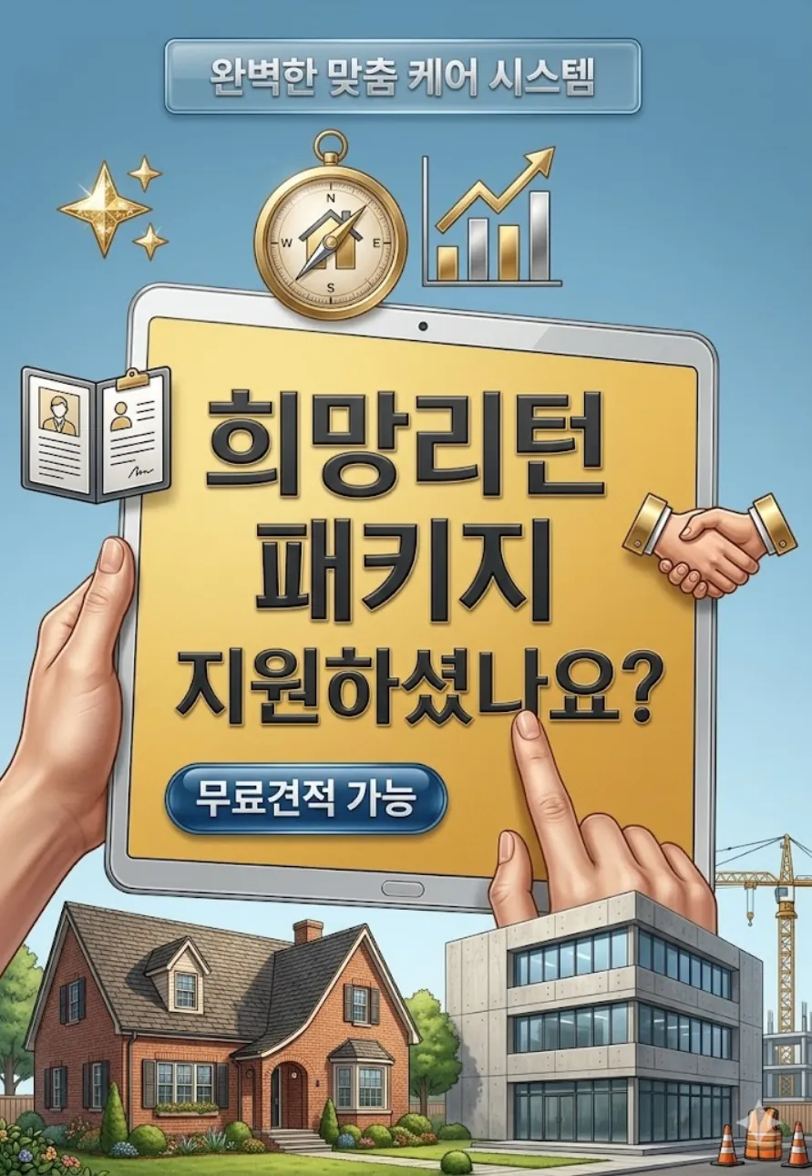 폐업 철거 희망리턴 패키지 안내 - 무료 견적 가능