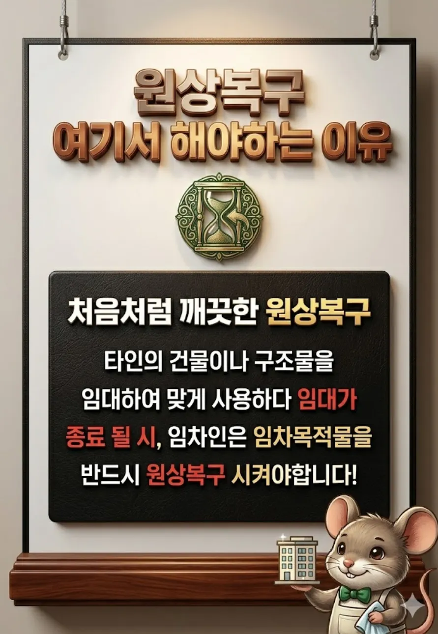 원상복구를 전문 업체에 맡겨야 하는 이유 - 임대 종료 시 원상복구 의무 안내